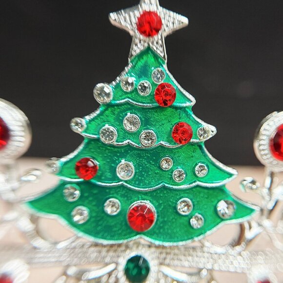 Christmas Tree headband, Christmas Tree crown, Silver Christmas Tiara, Xmas Gift - Picture 2 of 8